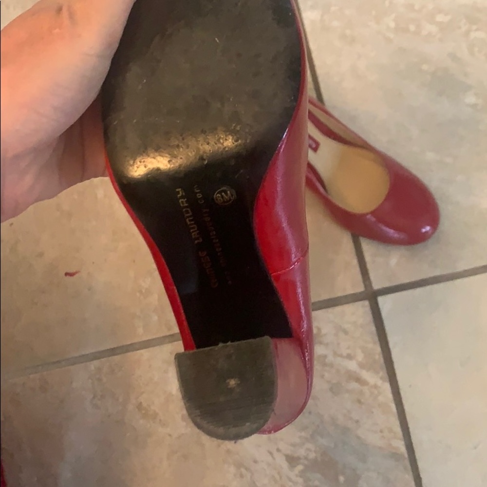 Red chunky heels - Picture 2 of 2
